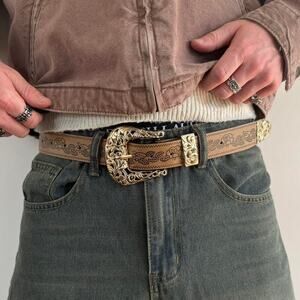 Vintage style brown and gold